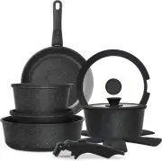 Pots and Pans Set Non Stick, 15Pcs Kitchen Cookware Sets, Dishwasher/Oven/Fridge