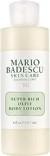 Mario Badescu Super Rich Olive Body Lotion for Dry Skin, Non-Greasy and Creamy Moisturizer Infused with Olive Oil, Ideal for All Skin Types, 6 Fl Oz