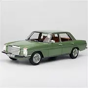 Scale Finished Model Car 1:18 for Mercedes-Benz 200 1973 Green Diecast Alloy Classic Car Model Adult Collection Souvenir Display Miniature Replica Car