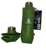 2 Water Bottles Collapsible Silicone Foldable BPA Free Compact 24OZ Hydroseal