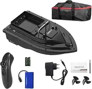Wirel Remote Control Fishing Bait Boat 430-540 Yards Remote Fish Finder Device Black with 1 Rechargeable Battery