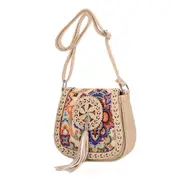 Vintage Chinese National Style Ethnic Shoulder Bag Embroidery Tassel Tote Messenger Bags for woman
