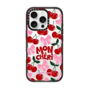 iPhone 16 Pro Impact Case MagSafe Compatible Mon Cheri Cherries