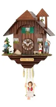 Kuckulino Black Forest Clock with quartz movement and cuckoo ch.. TU 2049 SQ NEW