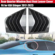 For KIA Stinger 2017-2023 Carbon Look Rear Window Quarter Duct Louver Vent Cover (for: Kia)