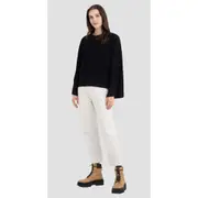 Replay Womens Crew Neck Knitwear Chenille Knit Jumper Black