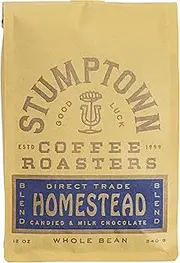 Stumptown Coffee Roasters Homestead Blend Whole Bean Coffee, 12 Ounce Bag, Flavor Notes of Milk Chocolate, Cherry and Orange