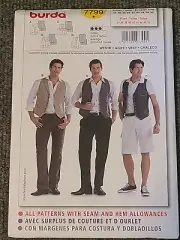 Burda Sewing Pattern 7799 Vest, Gilet Chaleco Sz 34 - 50 Uncut