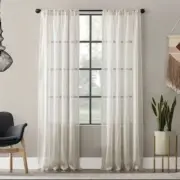 CLEAN WINDOW Aya Textured Slub Stripe Linen Blend