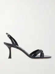 [Jimmy Choo] Jimmy Choo - Elsy 70 Leather Slingback Sandals - Black - IT37 IT 37 Black