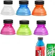 Armastuse 6 Pcs Reusable Snap On Can Bottle Covers for Drinks, Soda, Beer Beverage Cool Drink Lid