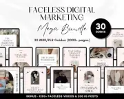 30 Faceless Digital Marketing MRR Products, Woman Digital Marketing