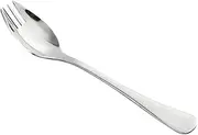 Totority Dual Purpose Fork and Spoon Camp Outdoor Salad Serving Utensils Salad Spoons Picnic Lightweight Hike Sporks Dual-Purpose Spoon Lunch Spoon Portable Multipurpose Forks Silver