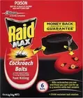 Raid Max Cockroach Baits, Cockroach Killer, Lasts up to 3 Months, Child Resistan