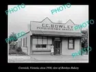 OLD 8x6 HISTORIC PHOTO OF CRESWICK VICTORIA VIEW OF BOWLEYS BAKERY c1930