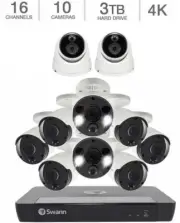 NEW Swann Security 16 Channel Ultra HD 3TB NVR 10 (6+2+2) 4K IP Spotlight Camera