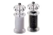 Maxwell & Williams Classic Salt and Pepper Mill Set 14cm Clear Acrylic Tableware