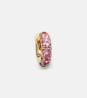 [Spinelli Kilcollin] Spinelli Kilcollin Mini Macro Hoop 18kt yellow gold single earring with pink sapphires One Size yellow