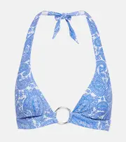 [Heidi Klein] Heidi Klein Cap Mala halterneck bikini top AU 8 blue