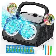 Automatic Bubble Machine Upgrade Bubble Blower with 2 Fans, 20000+ Bubbles