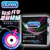 在飛比找蝦皮購物優惠-DUREX杜蕾斯．雙悅愛潮裝衛生套3入🔞金淫島 🔞(飆風碼+