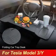 Folding Laptop Desk For Tesla Model 3/Y Food Tray Desk Steering Wheel Tray Table