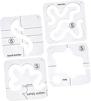 MUELODSIC 4Pcs Multi Functional Shaped Sewing Templates for Quilting Durable Acrylic Patchwork Tools for DIY Crafts and Embroidery Projects Easy to Use for Beginners and Tailors