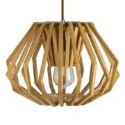 Fiorentino Ragusa Small Wood Veneer Pendant Light