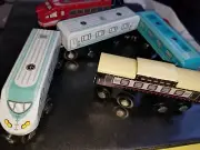 Maison Joseph Battat Wooden Train Magnetic Ends Lot Of 5 New!! Made In Canada