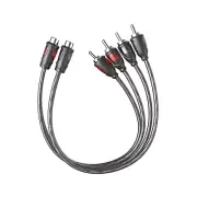 Cable Divisor Adaptador De Altavoz De Audio Y De 1 Pie Rca 1 Hembra A 2 Machos