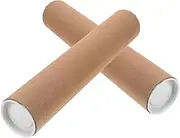 Angoily 1set Kraft Mailing Tubes with Caps Art Shipping Tubes for Posters Documents and Crafts for Storage and Shipping 2pcs