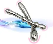 Metal Anal Dildo Double Dildo Stainless Steel Anal Plug Anal Beads Masturbation Penis Prostate G Spot Sex Toys For Men Women(C)