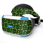 Skin Wrap for Sony Playstation PSVR Headset pot leaves small green stoner