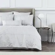 Sheridan Stedwell Quilt Cover Set in Cloud Grey Size: Super King Cotton/Polyester