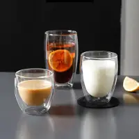 在飛比找momo購物網優惠-【WO HOME】透明雙層隔熱玻璃杯(透明雙層隔熱杯)