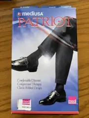 Mediven Patriot Compression Stockings Calf Petite ClosedToe Black Size IV. 30-40