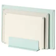 GUMMIHAJ holder with 3 chopping boards, mixed colours