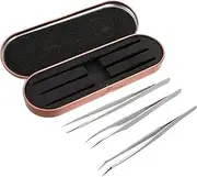 LIFKOME 1 Set Eyelash Tweezers Individual Volume Lashes Classic Lash Extensions Precision Stainless Steel Tweezers Classic Individual Lashes Lash Tweezers Tool Lash Tweezers Kit Aluminum