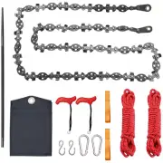 53" Hand Rope Chain Saw Sharp Manual Tree Limb Chain Saw w/68·.