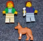 Lego Family w/ Dog ~ New Lego Minifigure