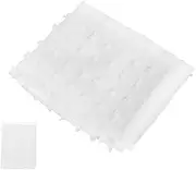ABOOFAN White Sheer Curtain with Pom Dots Rustic Light Filtering Drape for Bedroom and Patio Fit for Easy Installation and Bright Atmosphere
