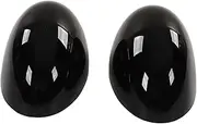 2pcs Door Mirror Cover, Left Right Rearview Mirror Cover Replacement for Cooper R55 R56 R57 R58 R59 R60 R61(Glossy Black)