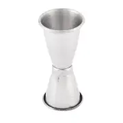 Kitchen Double Stainless Steel Liquid Measuring Cup Shot Jigger Silver Tone