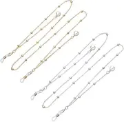 [ZAHSY] Beaded Sunglasses Strap for Women Men Eyewear Retainer Strap Reading Glasses Chain for Women Girls Eyeglass Chains for Women Face Mask Lanyard Strap Extender 2Pcs