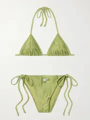 [Acne Studios] Acne Studios - Printed Triangle Bikini - Green - large large Green