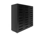 4 Tier Wooden Shoe Storage Cabinet Shoe Rack Shelf Organiser for 30 Pairs Shoes Black