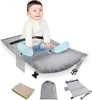 GNEGNI Airplane Seat Extender for Kids, PortableToddler Plane Travel Bed, Flights Footrest Hammock for Kids, with Comfortable Kids Sleeping Blanket