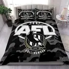 Collingwood Magpies Bedding AFL DOONA Duvet Cover Pillowcase Kid FAN Gift Queen