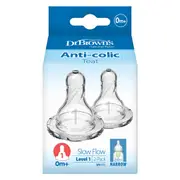 Dr Brown's Narrow Neck Level 1 Teats 2 Pack
