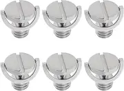 Be In Your Mind 6Pcs 3/8 Inch Camera Fixing Screw D-Ring Male Thread Mounting Screw for Quick Release Plate Camera Tripod 19.4x16.2mm Silver